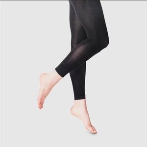 Opaque footless tights